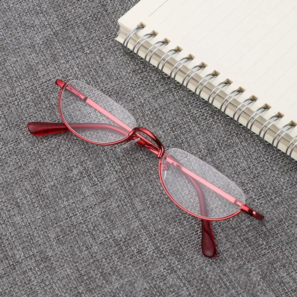 Slim Oval Metal Frame Glasses