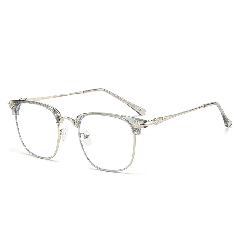 Vintage Square Half-Rim Frame Glasses