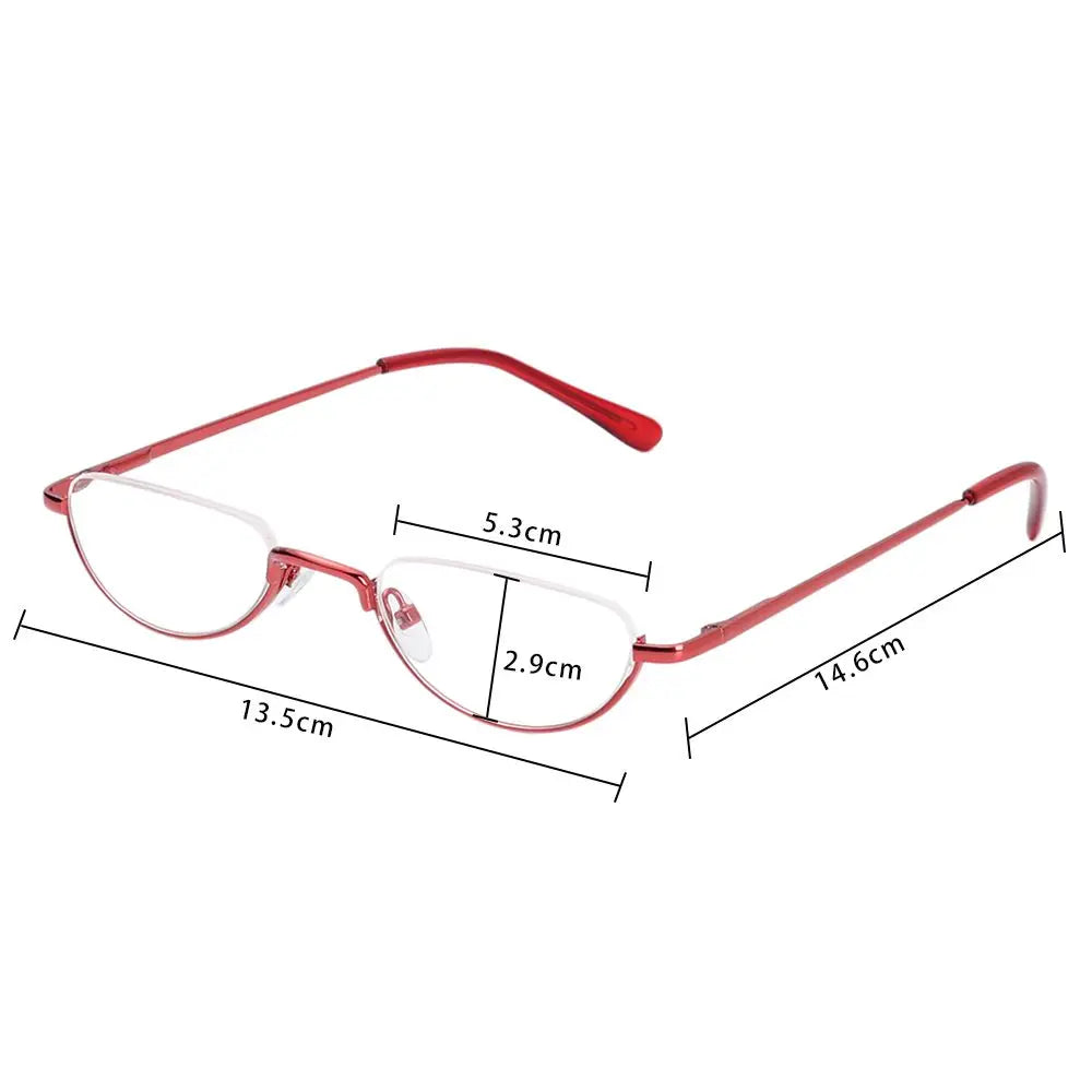 Slim Oval Metal Frame Glasses