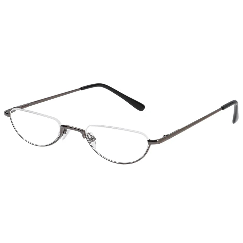 Slim Oval Metal Frame Glasses