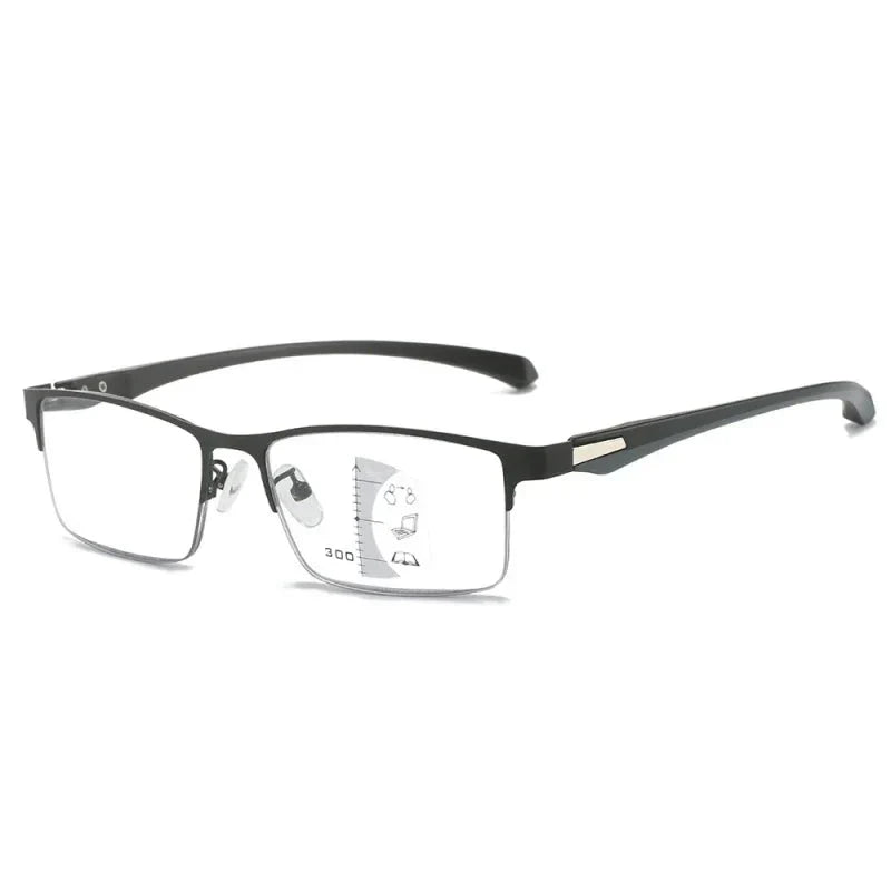 Slim Half-Rim Rectangular Glasses